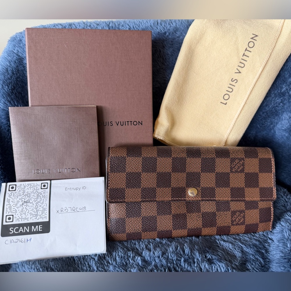 Vintage Louis Vuitton Demier Sarah Ebene Leather Wallet